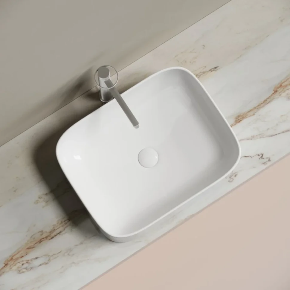 Накладная раковина Ceramicanova Element CN6052 белая глянцевая