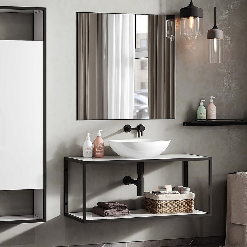 Накладная раковина Belux Дубай 48 глянцевая белая, овальная