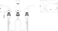 Смеситель для раковины Wonzon & Woghand WW-88159008-BG брашированное золото