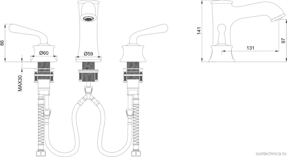 Смеситель для раковины Wonzon & Woghand WW-88159008-BG брашированное золото
