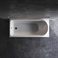 Акриловая ванна AM.PM Like 150x70 см, пристенная, белая, с каркасом