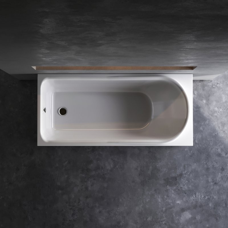 Акриловая ванна AM.PM Like 150x70 см, пристенная, белая, с каркасом