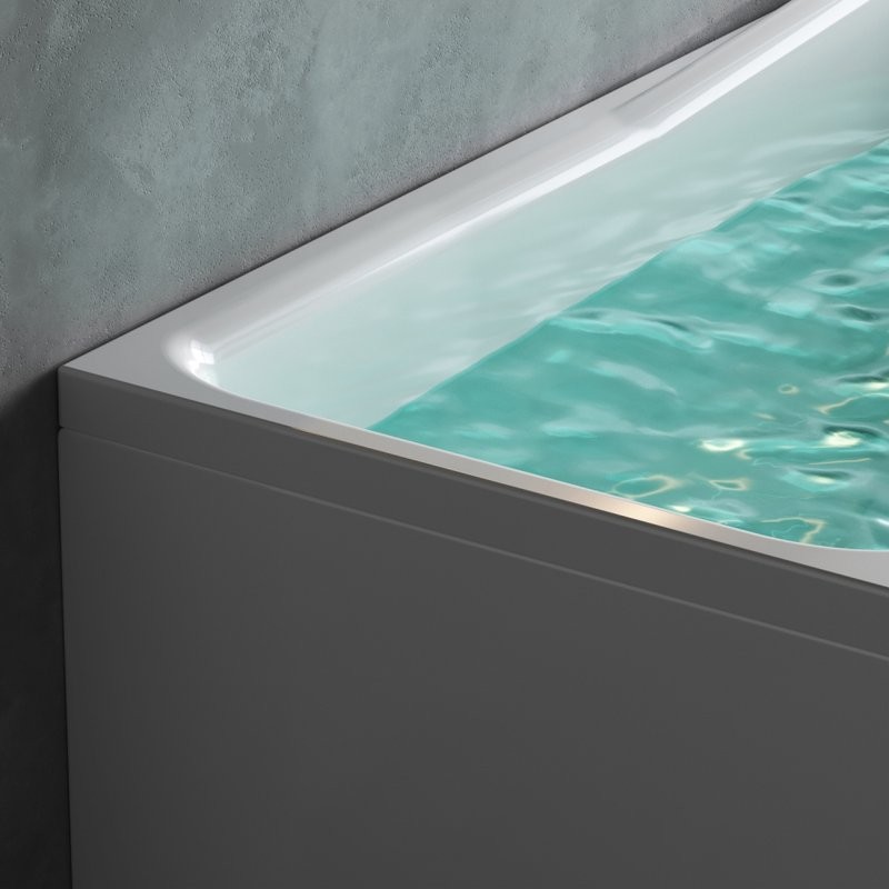 Акриловая ванна AM.PM Like 150x70 см, пристенная, белая, с каркасом