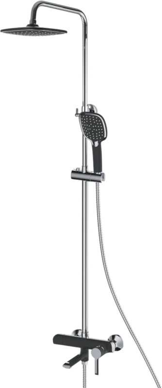 Душевая стойка Shevanik S6036H черный, хром