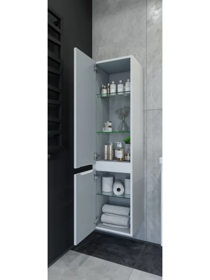 Шкаф пенал для ванной Caprigo Forte 35 L белый