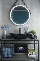 Накладная раковина GID Lago Bm9811 61 матовая черная, овальная, фаянс