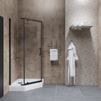 Душевой уголок Triton Дека -Блэк Щ0000059782 90х90, с поддоном, профиль черный