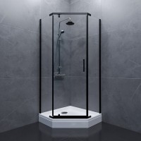 Душевой уголок Triton Дека -Блэк Щ0000059782 90х90, с поддоном, профиль черный