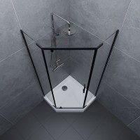 Душевой уголок Triton Дека -Блэк Щ0000059782 90х90, с поддоном, профиль черный