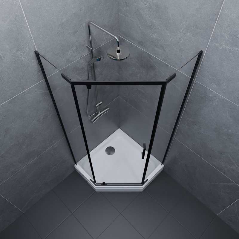 Душевой уголок Triton Дека -Блэк Щ0000059782 90х90, с поддоном, профиль черный