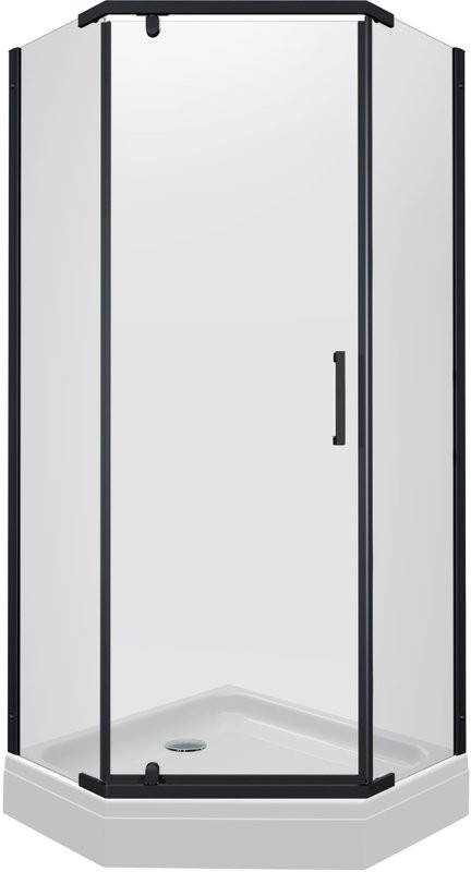 Душевой уголок Triton Дека -Блэк Щ0000059782 90х90, с поддоном, профиль черный