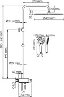 Душевая стойка Wasserkraft Aller A113.117.155.CH Thermo с термостатом, хром