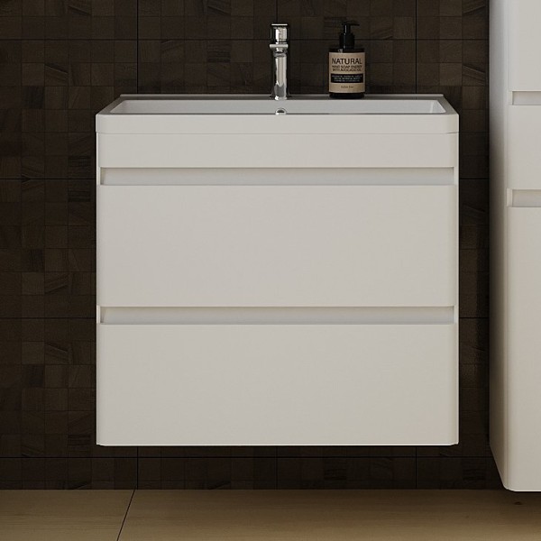 Тумба с раковиной Style Line Атлантика 70 Люкс Plus, подвесная, антискрейч