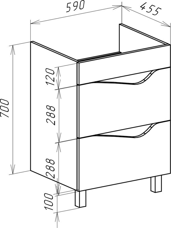 Мебель для ванной комнаты Bellezza Эйфория 60 фиолетовая с раковиной Квадро