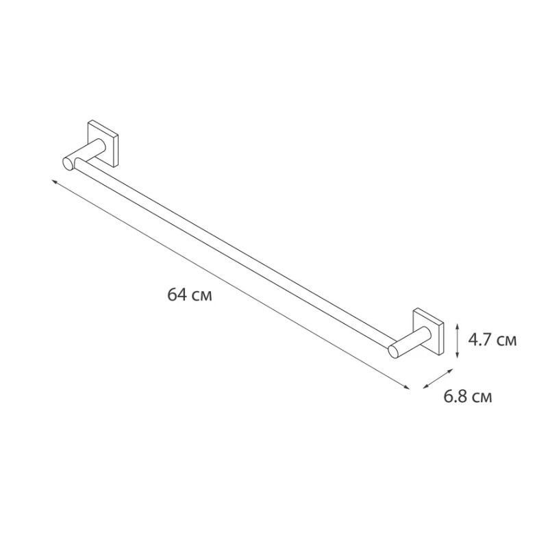 Полотенцедержатель Fixsen Lux Chrome 15001A