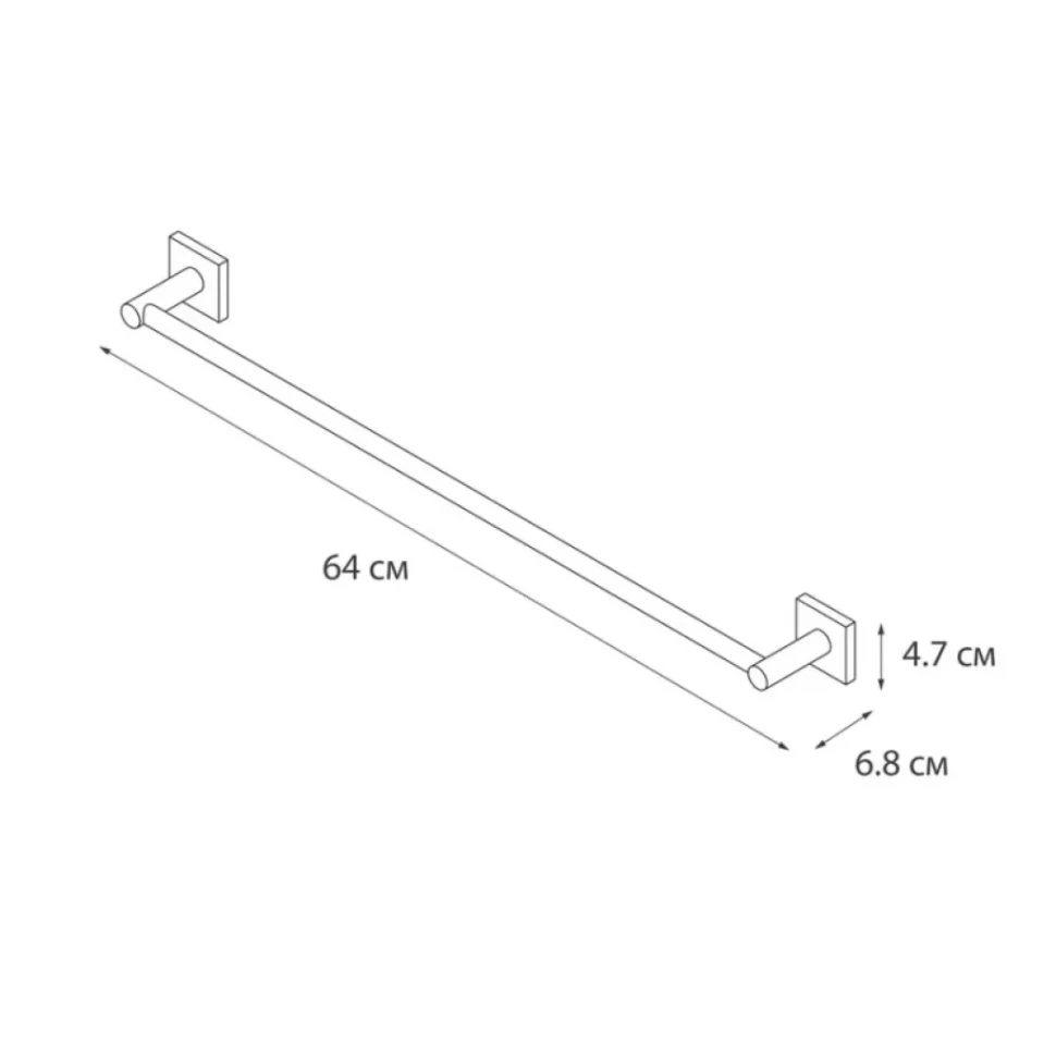 Полотенцедержатель Fixsen Lux Chrome 15001A