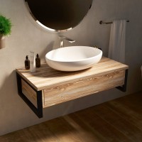 Тумба под раковину 1MarKa Grunge Loft 80 дуб намибия