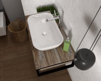 Тумба под раковину 1MarKa Grunge Loft 80 дуб намибия