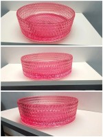 Накладная раковина Abber Glas AK2301OR 40 глянцевая красная, круглая