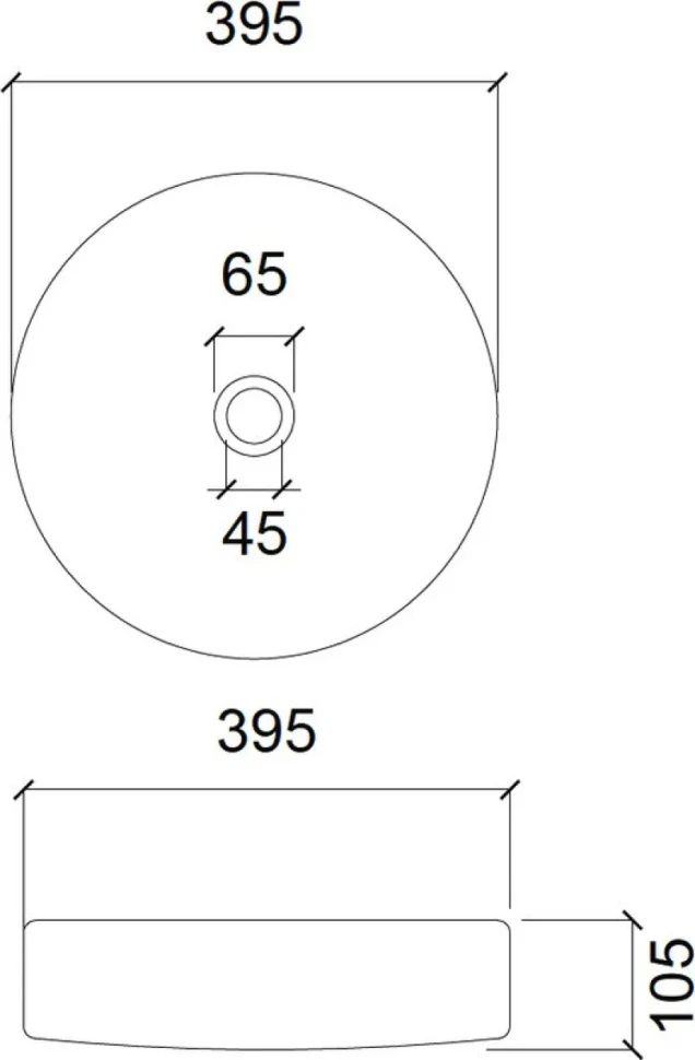 Накладная раковина Abber Glas AK2301OR 40 глянцевая красная, круглая