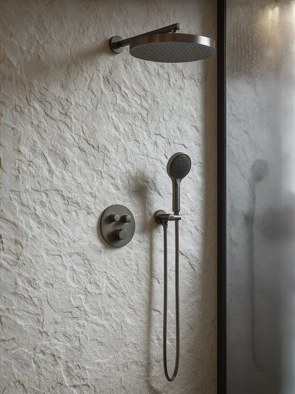 Душевой комплект AltroBagno Bilancia AltroBagnoBilancia040413GM С ВНУТРЕННЕЙ ЧАСТЬЮ, оружейная сталь