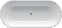 Акриловая ванна Ravak Solo XC00100025 180x80 см, отдельностоящая, белая, овальная, с каркасом, со сливом-переливом