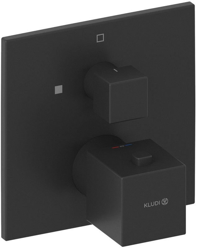 Термостатический смеситель встраиваемый Kludi Decus 548853975 черный матовый