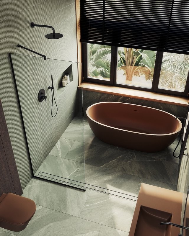 Душевая перегородка Maybahglass MGD-689-6у 89 см, профиль черный, стекло прозрачное