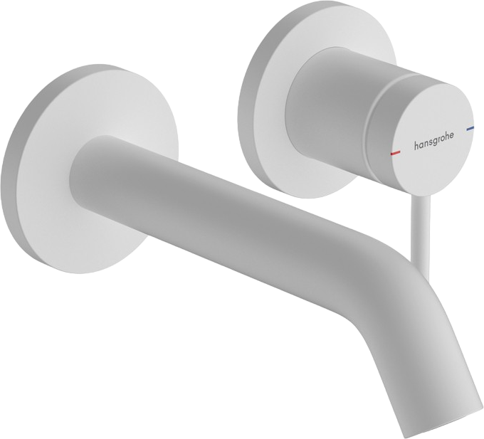 Смеситель для раковины Hansgrohe Tecturis S 73350700 С ВНУТРЕННЕЙ ЧАСТЬЮ матовый белый