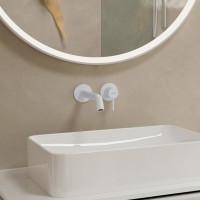 Смеситель для раковины Hansgrohe Tecturis S 73350700 С ВНУТРЕННЕЙ ЧАСТЬЮ матовый белый