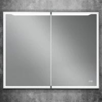 Зеркало-шкаф Art&Max Merano 100х80 белое, с LED-подсветкой, 6000К