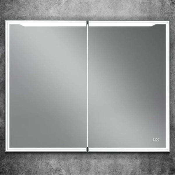 Зеркало-шкаф Art&Max Merano 100х80 белое, с LED-подсветкой, 6000К