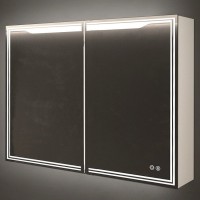 Зеркало-шкаф Art&Max Merano 100х80 белое, с LED-подсветкой, 6000К