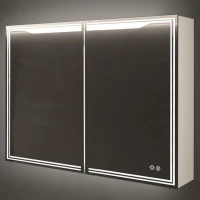 Зеркало-шкаф Art&Max Merano 100х80 белое, с LED-подсветкой, 6000К