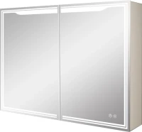Зеркало-шкаф Art&Max Merano 100х80 белое, с LED-подсветкой, 6000К