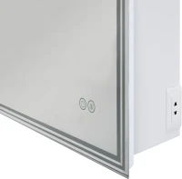 Зеркало-шкаф Art&Max Merano 100х80 белое, с LED-подсветкой, 6000К