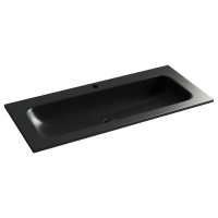 Накладная раковина Ceramicanova Grace прямоугольная черная матовая 101 см CN7013MB
