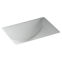 Раковина встраиваемая снизу Ceramicanova Era CN15002 46 глянцевая белая, прямоугольная