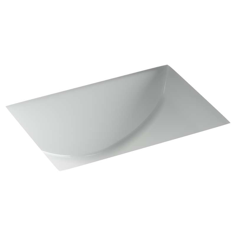 Раковина встраиваемая снизу Ceramicanova Era CN15002 46 глянцевая белая, прямоугольная