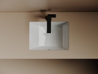 Раковина встраиваемая снизу Ceramicanova Era CN15002 46 глянцевая белая, прямоугольная