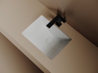 Раковина встраиваемая снизу Ceramicanova Era CN15002 46 глянцевая белая, прямоугольная