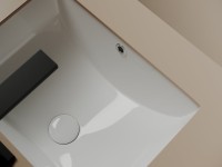 Раковина встраиваемая снизу Ceramicanova Era CN15002 46 глянцевая белая, прямоугольная