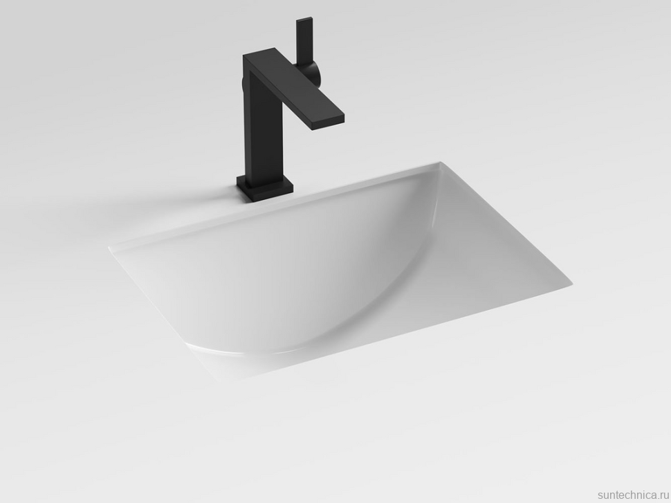 Раковина встраиваемая снизу Ceramicanova Era CN15002 46 глянцевая белая, прямоугольная