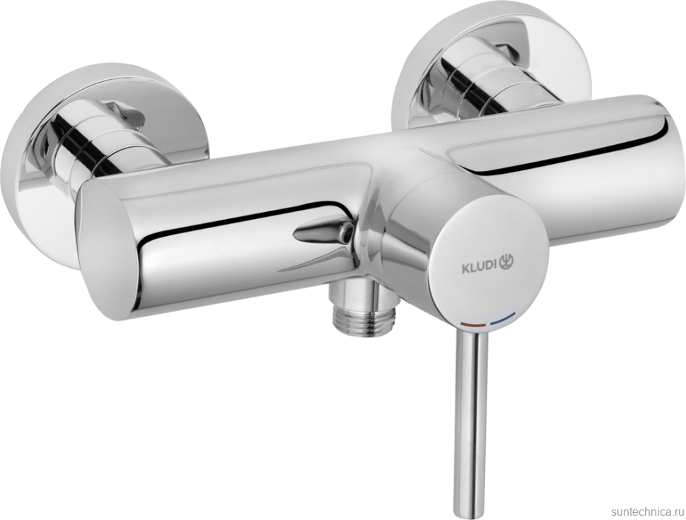 Душевой комплект Смеситель для душа Kludi Bozz 388310576 хром + Стойка Freshline dual shower system 6709005-00