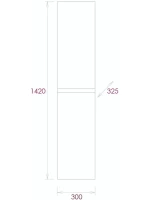 Шкаф пенал для ванной Onika Эвада 403079 белый