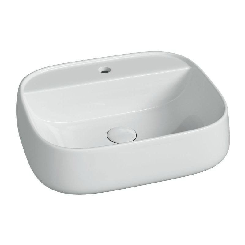 Раковина подвесная Ceramicanova Fonte с отверстием под смеситель, 500x425x145, белый, CN5051