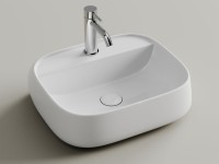 Раковина подвесная Ceramicanova Fonte с отверстием под смеситель, 500x425x145, белый, CN5051