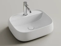Раковина подвесная Ceramicanova Fonte с отверстием под смеситель, 500x425x145, белый, CN5051