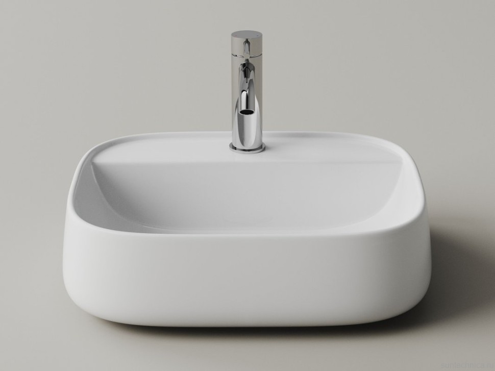 Раковина подвесная Ceramicanova Fonte с отверстием под смеситель, 500x425x145, белый, CN5051