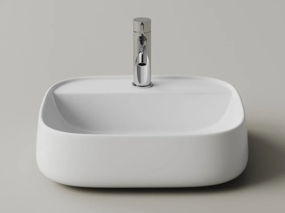 Раковина подвесная Ceramicanova Fonte с отверстием под смеситель, 500x425x145, белый, CN5051